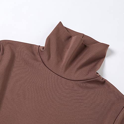 2023 Nieuwe - Vrouwen Lange Mouw Top Blouse Crop Top Coltrui Sexy Basi-c Bijgesneden Tops Shirt Slanke Sexy Mode Tops… - Image 6