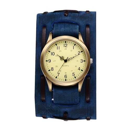 腕時計 メンズ 本革ベルト 幅広ストラップ ハロウィン: 24時間表示 スチームパンク クォーツ式 アラビア数字 取り外し可能 大きな文字盤 レザー交換可能 男女兼用 レディース - パーティー 贈り物