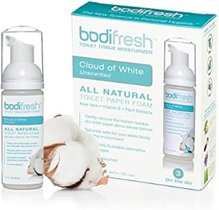 Bodifresh Toilet Paper Foam - Gently Removes What Dry Toilet Paper Leaves Behind - Toilet Paper Spray with Aloe Vera and Vitamin E - Makes Over 360 Flushable Wipes - Unscented - 3 Piece Set