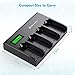 Powerextra 4-Channel Battery Charger with LCD Display for Sony NP-F970, NP-F960, NP-F950, NP-F930, NP-F770, NP-F750, NP-F570, NP-F550 Camera Battery