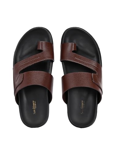 Image of San Frissco Men's Sandals with Open Toe Strap Supersoft Slip On Chappal /Perfect Fit for Summer and Rainy Season Easy to Walk Slipper /Stylish Lightweight Casual Trendy Floaters