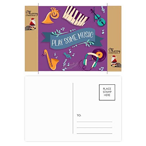 Cartes de remerciement piano électrique Sourcingmap papier cartonné lot de 20
