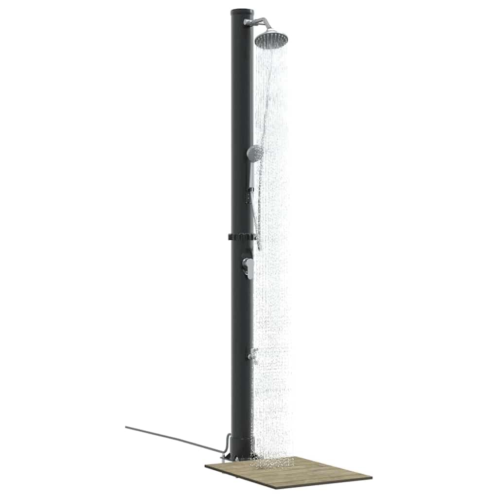 Genérico Doccia Solare da Esterno Nero 217 cm PVC e Alluminio,Nero,8.63kg,42003414