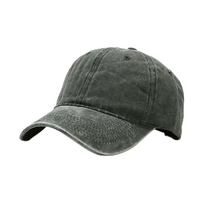 Image of kill off Plain Denim Cap Unisex Baseball Cap 100% Cotton Fits Men Women Washed Denim Adjustable Cap