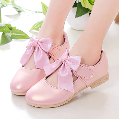Girls Mary Jane Dress Shoes Bows Flower Girl Wedding Church Shoes Low Heels Toddler Little Kids Big Kid Size 1 Shoes2