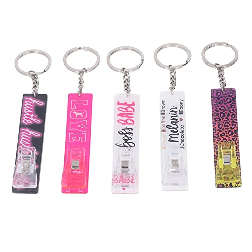 Credit Card Puller, 5pcs Card Clips Card Grabber Long Nails Card Puller Keychain Acrylic Debit Bank Card Puller for Bag Wallet or Clothes Decor