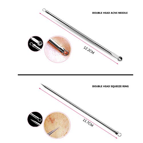 Blackhead Remover Tools Comedone Extraktor-Kit, 8 Stück Akne-Entfernung Mitesser For Stifte & Roll-Ons Extraktor Nadeln… - Image 6