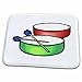 3dRose pan white head drums with mallets music percussion - Dish Drying Mats (ddm-164358-1)