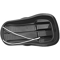 Indigo® Strong Plastic Snow Sledge with Rope – Heavy Duty Toboggan Sled for Kids & Adults – Winter Snow Slider (Black)