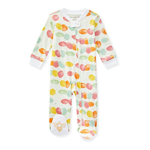 Image of Burt's Bees Baby unisex-baby Sleep & Play, Organic One-piece Romper-jumpsuit Pj, Zip Front Footed Pajama