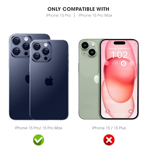 Image of GRIPP 3in1 Focal Camera Lens Protector for iPhone 15 Pro, iPhone 15 Pro Max / 16 Pro / 16 Pro Max / 17 Pro / 17 Pro Max, Aluminium Alloy Ring, Ultra-Clear HD Glass, Easy Install - Diamond Blue