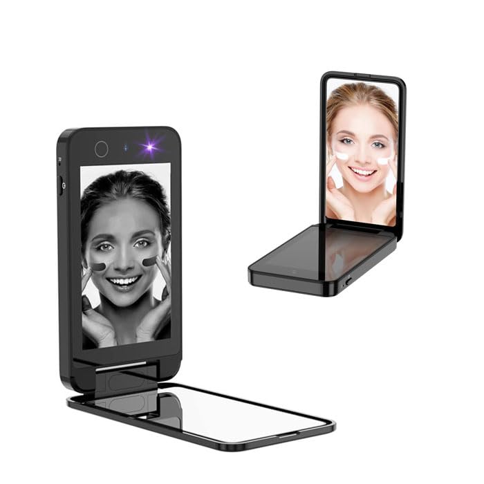 HOUSE OF EXOTIVA Alora Smart UV Camera Sunscreen Test Mirror – Portable UV Detection Makeup Mirror | Rechargeable, Foldable, Real-Time Sunscreen Coverage Check-image-45