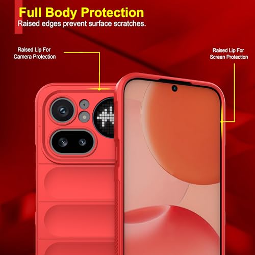 Image of Zapcase Back Case Cover for Nothing Phone (4a) Pro | Compatible for Nothing Phone (4a) Pro Back Cover | Liquid Silicon Magic Case with Camera Protection | Red