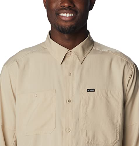 Image of Columbia Men's Silver Ridge Utility Lite Long Sleeve, Ancient Fossil, XX-Large