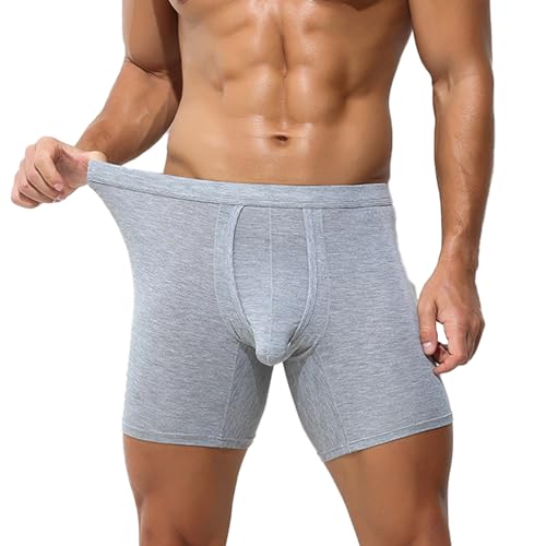 Men's Long Leg Boxers with Separable Bullets Comfortable and Breathable Four-cornered Pants