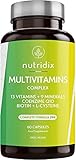 ENERGÍA, CANSANCIO Y DEFENSAS. Los ingredientes contenidos en el Multivitaminas de Nutridix, como el hierro, el magnesio o la biotina contribuyen al metabolismo energético normal, mientras que el ácido pantoténico y el folato ayudan a disminuir el cansancio y la fatiga. A la vez, otros componentes como el selenio, la vitamina A o la vitamina B12 contribuyen al funcionamiento normal del sistema inmunitario.
