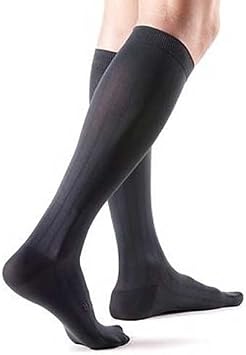 Mediven for Men 20-30mmHg Knee High Compression Socks Black Size IV