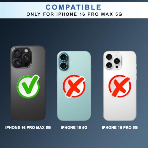 Image of CEDO Magnetic Cover for iPhone 16 Pro Max | Compatible with MagSafe Wireless Charging | Matte Black Case Designed with Magnetic Lock Shockproof Edge Protection Backcover (Translucent Black)