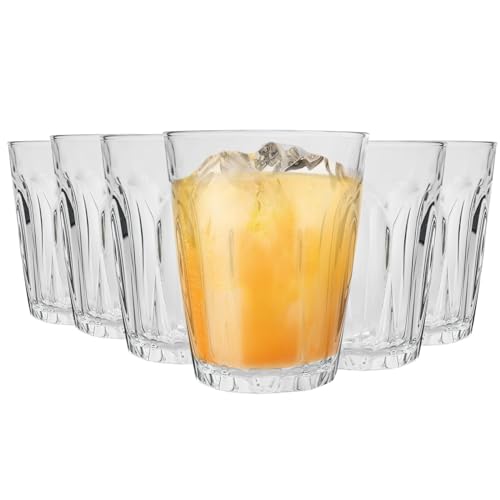 Duralex Provence - Juego de Vasos Bajos - para Agua, Zumo o cócteles - 250 ml - Pack de 12