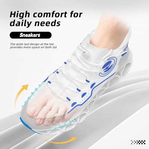 Image of Men's Running Shoes Fashion Sneakers Breathable Blade Non Slip Walking Shoes Gym Sport Trainer Athletic