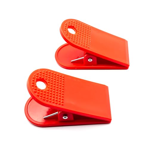 Treadmill Safety Switch Clip, Replacement Treadmill Key Cord Plastic Spring Loaded Clip Ticket Clip Bath Clip Fitness Equipment Clips for All Types of Treadmills (Red, Pack of 2)