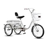 STABLE ADULT TRICYCLE: The high-carbon steel frame of this adult tricycle provides lightweight stability and support for riders up to 450 pounds ADULTS TRICYCLE: The premium transmission of this tricycle delivers smooth shifting between gears, minimi...