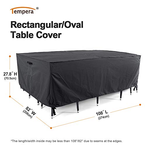 Tempera Outdoor Dining Set Cover For Outside Table And Chairs, Rectangle Patio Table Covers For Outdoor Furniture, Anti-Fading, Water Resistant thumb #1