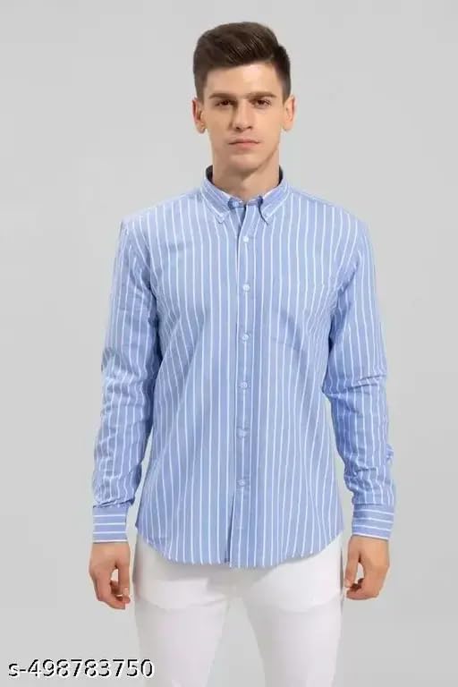Image of Men's Cotton Casual Shirt, Brown, Full Sleeves, Regular Fit