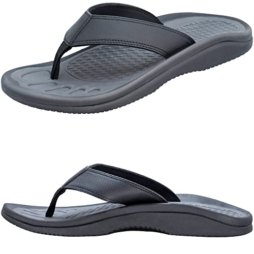 Sandalias de Dedo Hombre Chanclas Ortopédicas para Soporte de Arco, Fascitis Plantar, Pies Planos, Dolor en el Talón, Comodidad y Zapatillas Ligeras para Interiores y Exteriores Cover