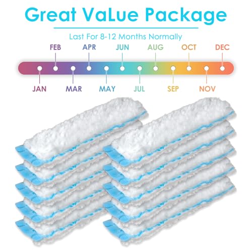 Image of (10 Count) Duster Refills Compatible with Bona Extendable Dusting Kit and The Bona Compact Dusting Kit, Disposable Dust Removal Brush Heads for Electronics, Furniture, Car Interior