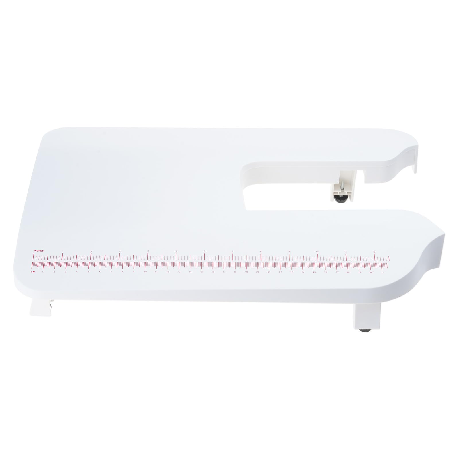 Mesa extensible telescópica para máquina de coser con escala de centímetros, plegable, accesorios ajustables en altura