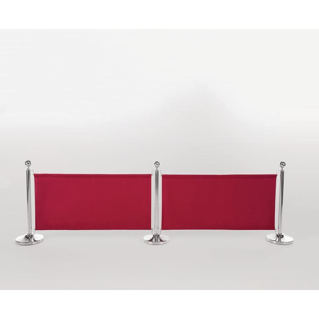 Bolero Barrière en toile, rouge, avec accessoires de fixation, poteaux de barrière vendus séparément (S652, S652, S653, S655), tissu ignifuge BS5852 – idéal pour les cafés, bars, restaurants, CF138