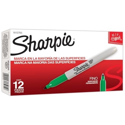 Image of Sharpie Permanent Markers, Fine Point, Blue, 288 Count, Pack of 24