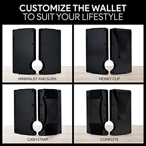 image for ROSSM Slim Minimalist Front Pocket RFID Blocking Carbon Fiber Metal Wa