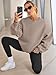 EFAN Womens Oversized Sweatshirts Hoodies Fleece Crewneck Sweaters Casual Tops Comfy Fall Fashion Outfits Winter Clothes 2025 CoffeeGrey M