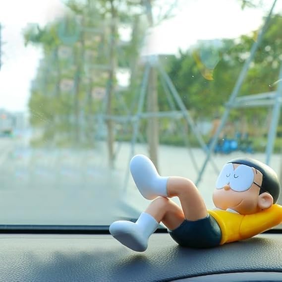 Image of Car Dashboard Decorative Figurines Set with Hanging Accessories, Mini Cartoon Dashboard Showpiece (Relaxing Toy Model)