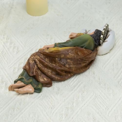 Estatua San José Dormido de Resina, 10 pulgadas miniatura 3
