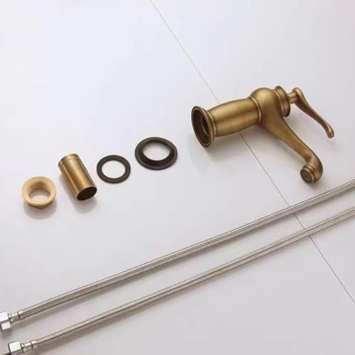Mitigeur de lavabo rétro eau chaude et froide pour vasque compacte - 3