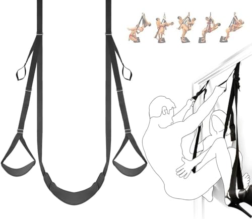 WreGmgg Columpio De Cuero Premium Negro, Regalo Original para Hombres Y Mujeres - 133