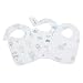 aden + anais Classic Snap Bib, 100% Cotton Muslin, Soft Absorbent 3 Layers, 3-Pack, Adjustable, 9" X 13", Night Sky Reverie, Elephants