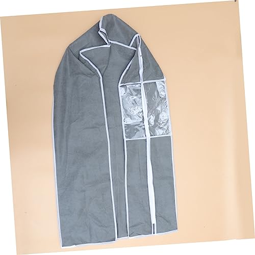 Hanging Clothes Bag Grey Clothes Protectors for Suits Shirts and Coats Space Saving Garment Storage for Home Closet and Hotel Use S2