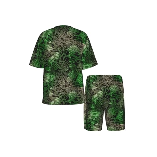 Pijama transpirable de serpiente verde para hombre con bolsillos cómodos 6