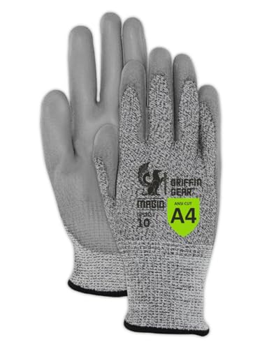 Image of MAGID Griffin Gear ANSI A4 Sandy Nitrile Coated Work Gloves