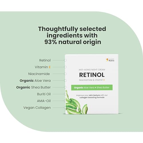 Swedish Nutra Anti-Ageing Retinol Night Cream, 50 ml, 50 ml (Pack of 1) - Image 4