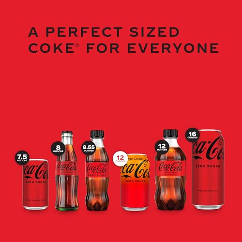 Coca-Cola Zero Sugar Orange Cream Soda Soft Drink, Fridge Pack Cans, 12 fl oz, 12 Pack image 7