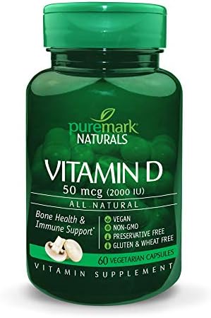 Puremark Vitamin D 2000 Iu Vegetarian Capsules, 60 Count