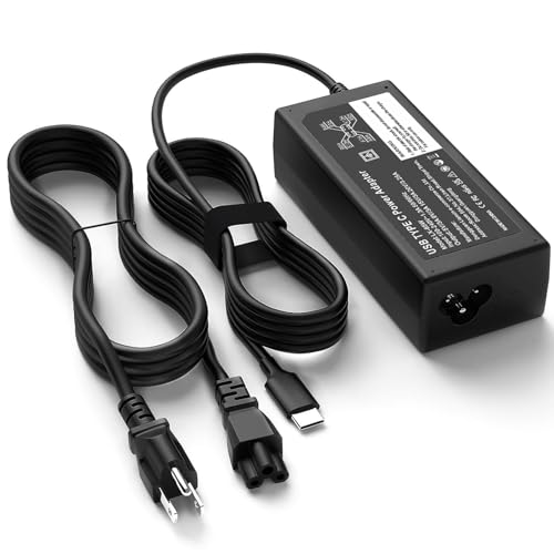 Nivjuky 65W Universal Laptop Charger Type C Compatible with Dell, Compatible with Lenovo, Compatible with HP, Compatible with Acer- School & Business Chromebook Adapter USB-C Computer Power Cord
