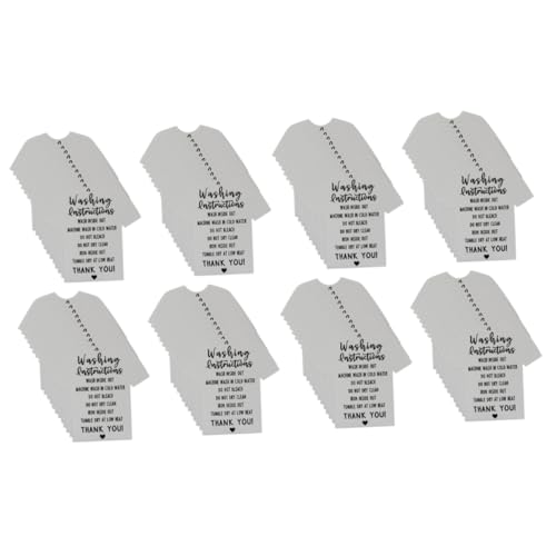 Étiquettes de guide entretien vêtements DOITOOL cartes lavage blanches 200 pcs