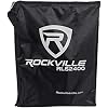 Rockville RLS2400 Lightweight Folding DJ Laptop Stand, Adjustable Height, Extra Shelf, Travel Bag, for DJs and Mobile Performers