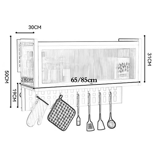 Étagère à épices murale design blanc élégant 65/85 cm - 3